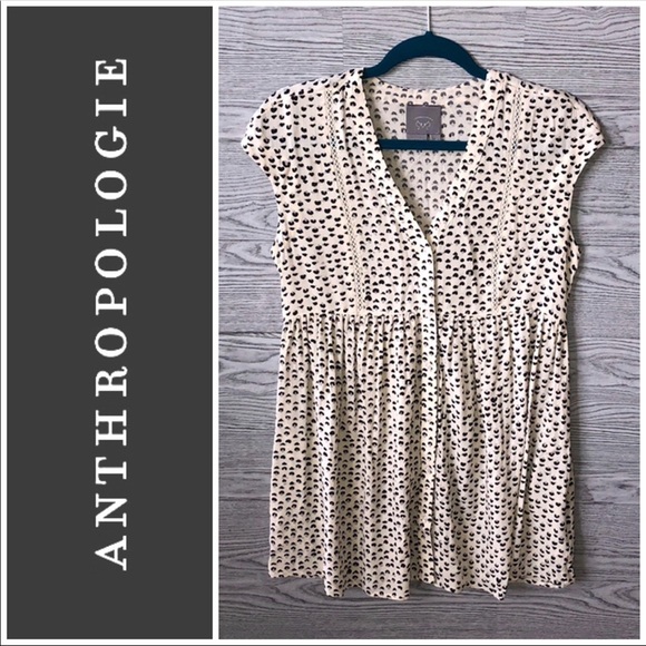 Anthropologie Tops - Vanessa Virginia | Ladder Lace Print Tunic Top